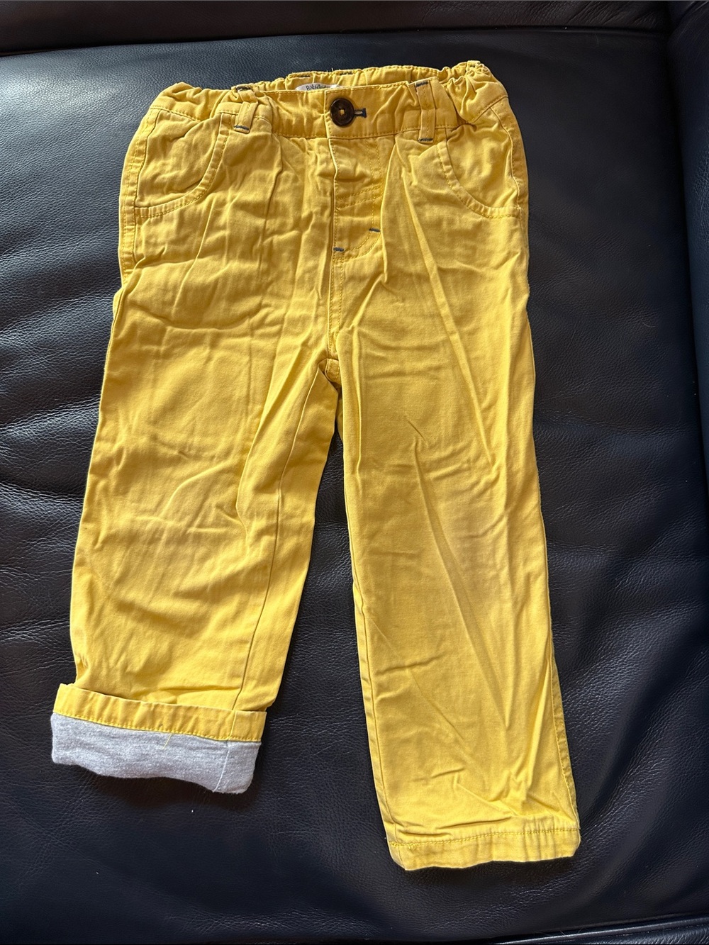 Baby Boden Mustard Yellow Stretch Cotton Pants